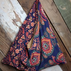 Large Bento Bag - Multi Color Floral Vines