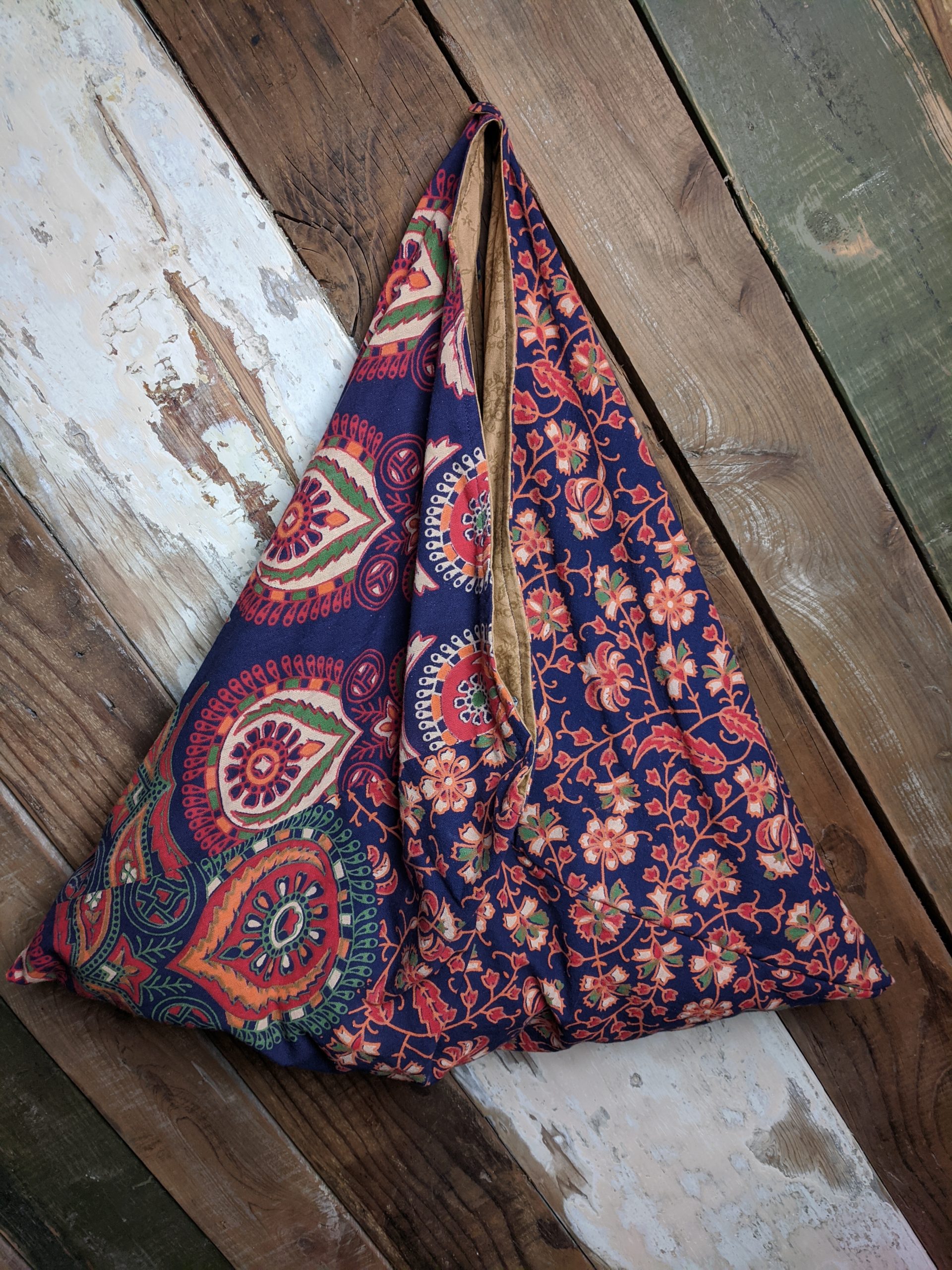 Large Bento Bag - Multi Color Floral Vines - Image 2