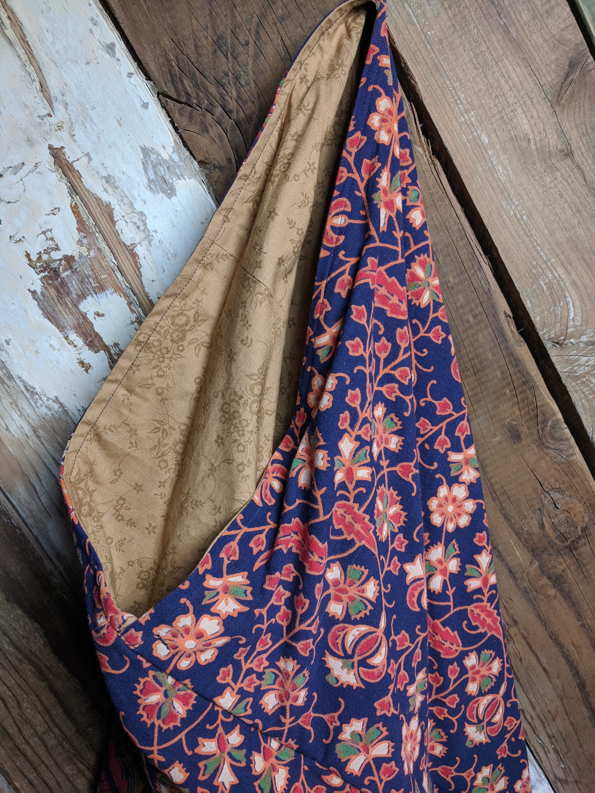Large Bento Bag - Multi Color Floral Vines - Image 3