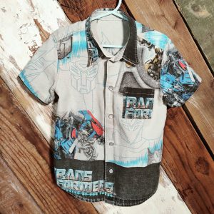 Pearl snap boys shirt, Transformers