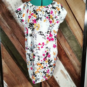Shift dress, silky floral