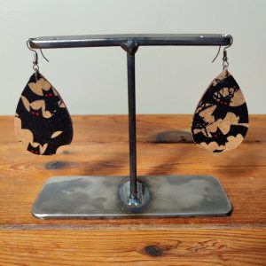 Earrings, bats, teardrop