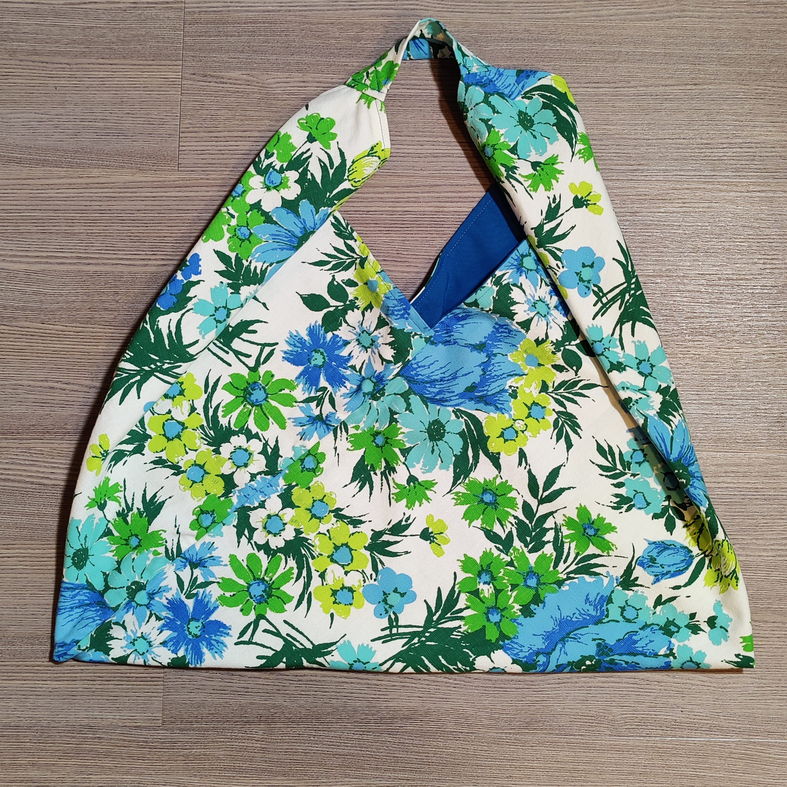 Bright blue/ green floral Bento Bag - Image 2
