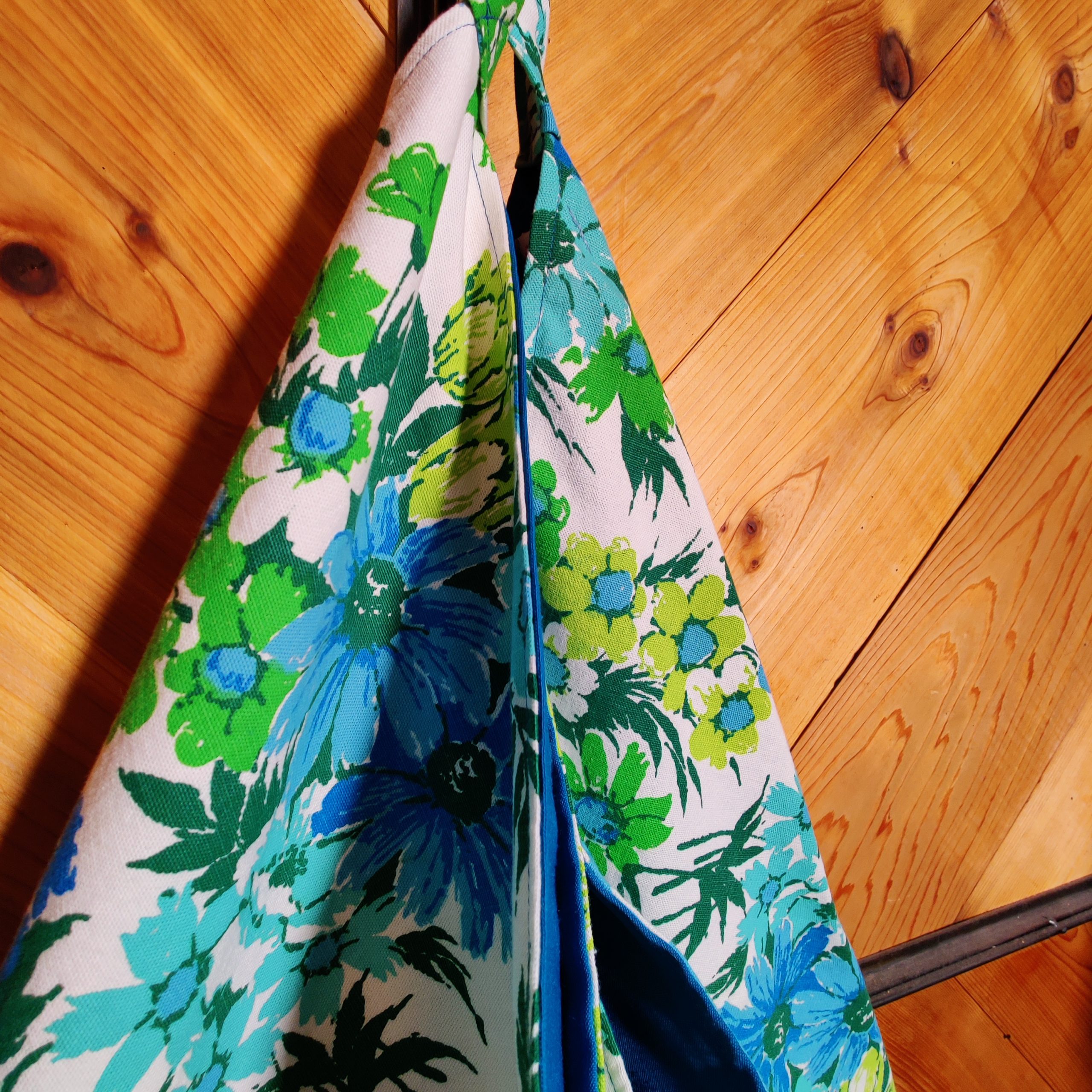 Bright blue/ green floral Bento Bag - Image 3