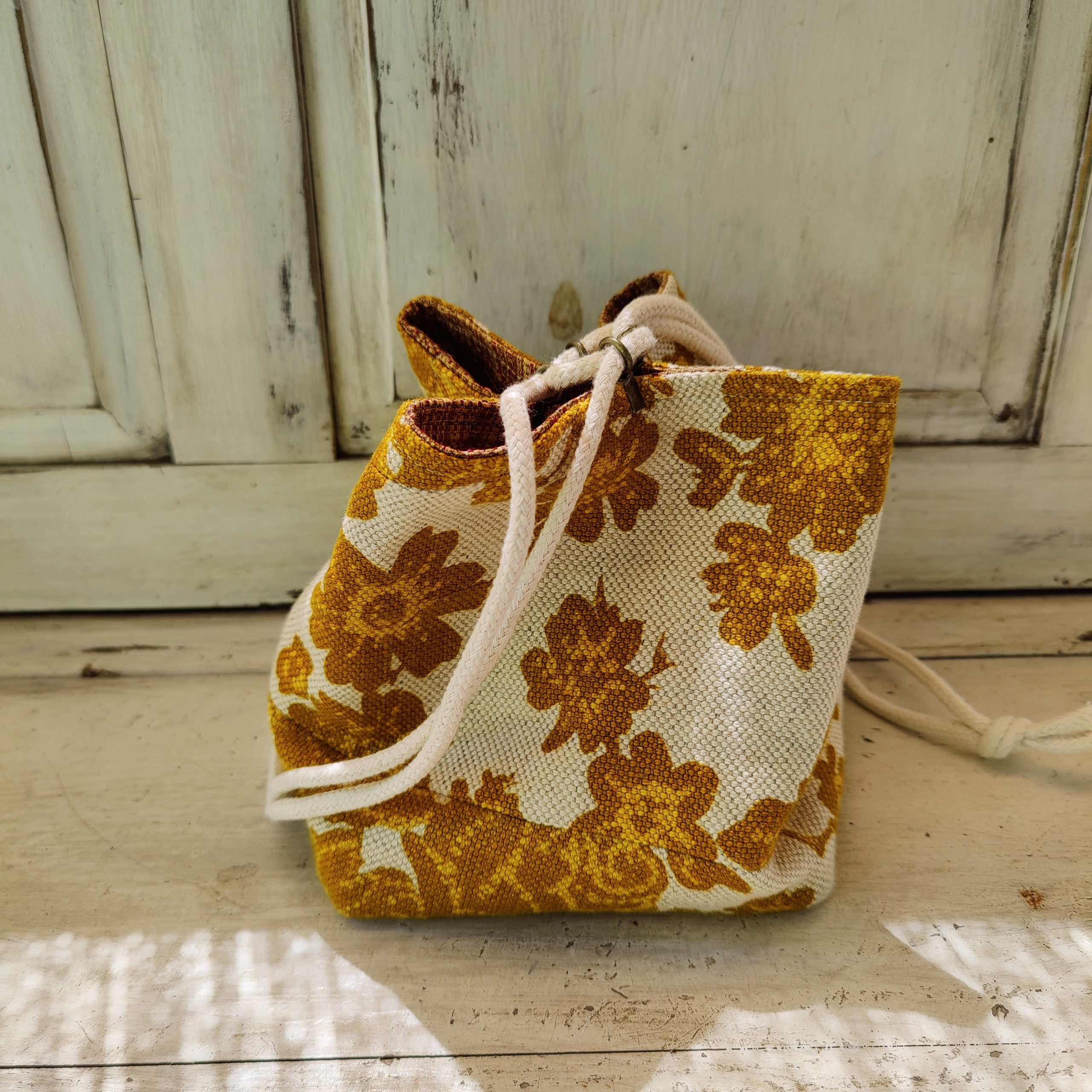 Komebukuro Style Rice Tan with yellow flowers - Image 2