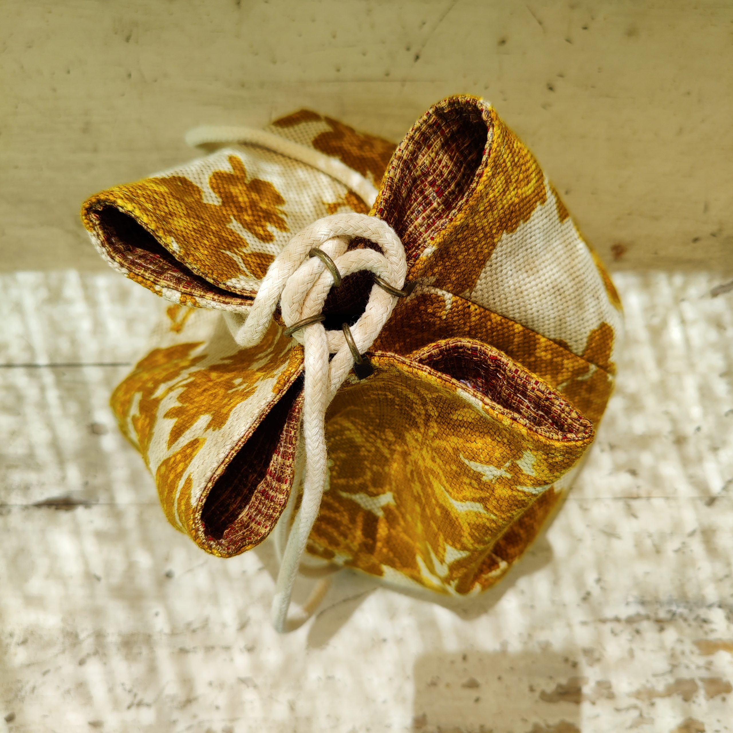 Komebukuro Style Rice Tan with yellow flowers - Image 3
