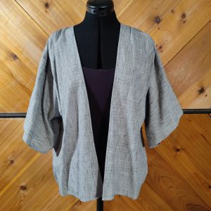 Grey wide sleeve top