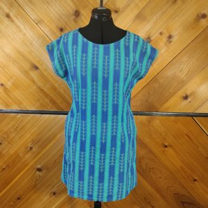 Blue Green shift dress with pockets
