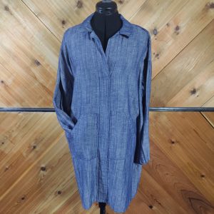 Long sleeve chambray dress