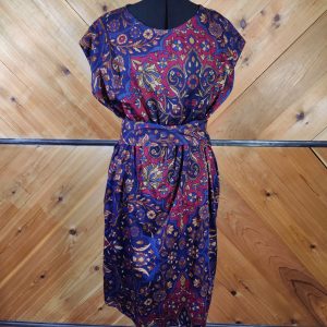 Navy floral dress