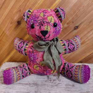 Kantha quilt bear